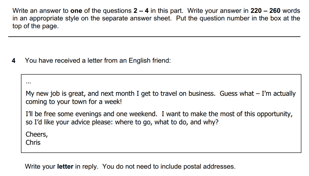 cae writing letter of application